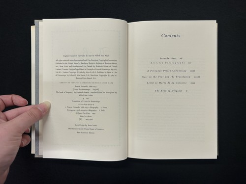Fernando Pessoa THE BOOK OF DISQUIET 1st Amer. Ed. 1991 HCDJ - Picture 6 of 6