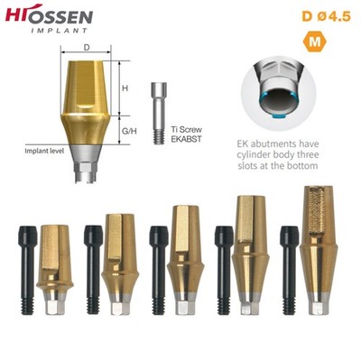 Straight Transfer Abutment Dental Mini for Hiossen OSSTEM with Screw Dia 4.5mm