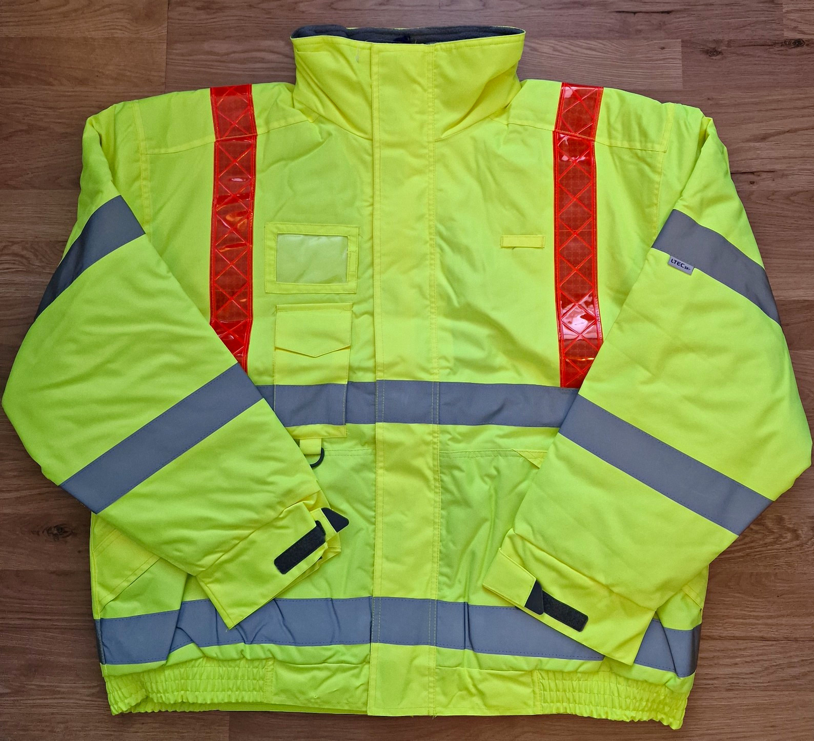 LEO Workwear Portmore MKII Hi-Vis Yellow/Orange/Grey Brace Bomber Jacket XXL