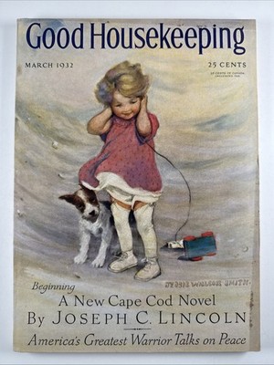 Good Housekeeping March 1932 Jessie Wilcox Smith VTG magazine Cape Cod ads dog