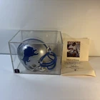 Barry Sanders Autographed Mini Helmet Detroit Lions COA Collectable NFL 2000