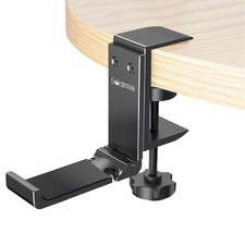 Aluminum Headphone Stand Hanger Foldable Under Desk Clamp Hook with Cable Clip