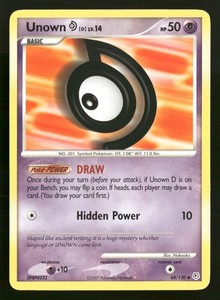 Unown D - 68/130 - Uncommon - Diamond & Pearl Base - Pokemon Card - LP