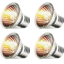 CALPALMY 4-Pack 25W UVA UVB Reptile Heat Bulbs - Heat and Light for Reptiles and