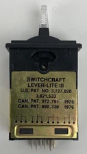 1 NOS Switchcraft 84324X Lever-Lite III Illuminated Switch / Non-Locking