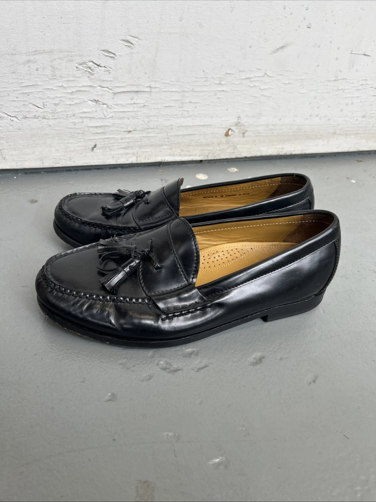 NIKE Mocassini Cole Haan Nke Air in pelle nera con nappa da uomo 9 W #C06587