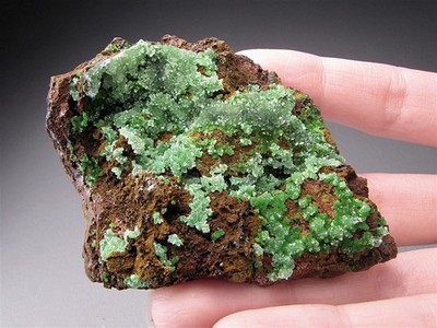Conichalcite Crystals, Ojuela Mine, Mexico
