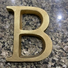 Door House Address Street Number Letter B Steel 6" Gold Color