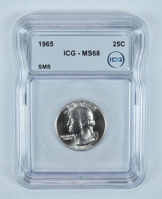 アメリカ 1965年 SMS 50Cent 銀貨 NGC MS68 1965 SMS MS 68 50c Kennedy Half Dollar NGC, Stunning Coin