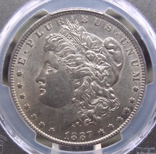 1887/6 "O" Morgan SILVER Dollar $1 PCGS AU58 #557 About Uncirculated ECC&C, Inc.