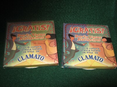 CLAMATO Juice Coasters (2)Sets of 7-each ''NEW'' 3.25'' x 3.25''s Mint 2002