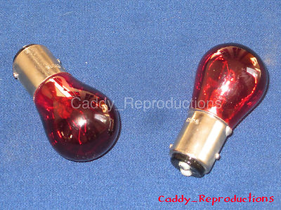1953 - 1966 Cadillac Tail Light Blinker Bulbs 12V - Red - Double ...