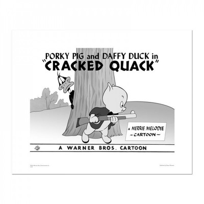 Looney Tune Cartoon Cracked Quack Giclée 5/500 Daffy Duck Porky Pig Lithograph