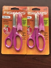 2 Fiskars Blunt-Tip Safety Edge Blade Kids 5 Inch Scissors