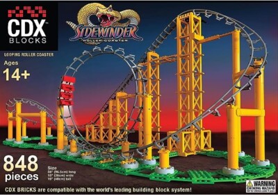 CDX Blocks Sidewinder Looping Roller Coaster -  MIB New -  Fully Compatible 