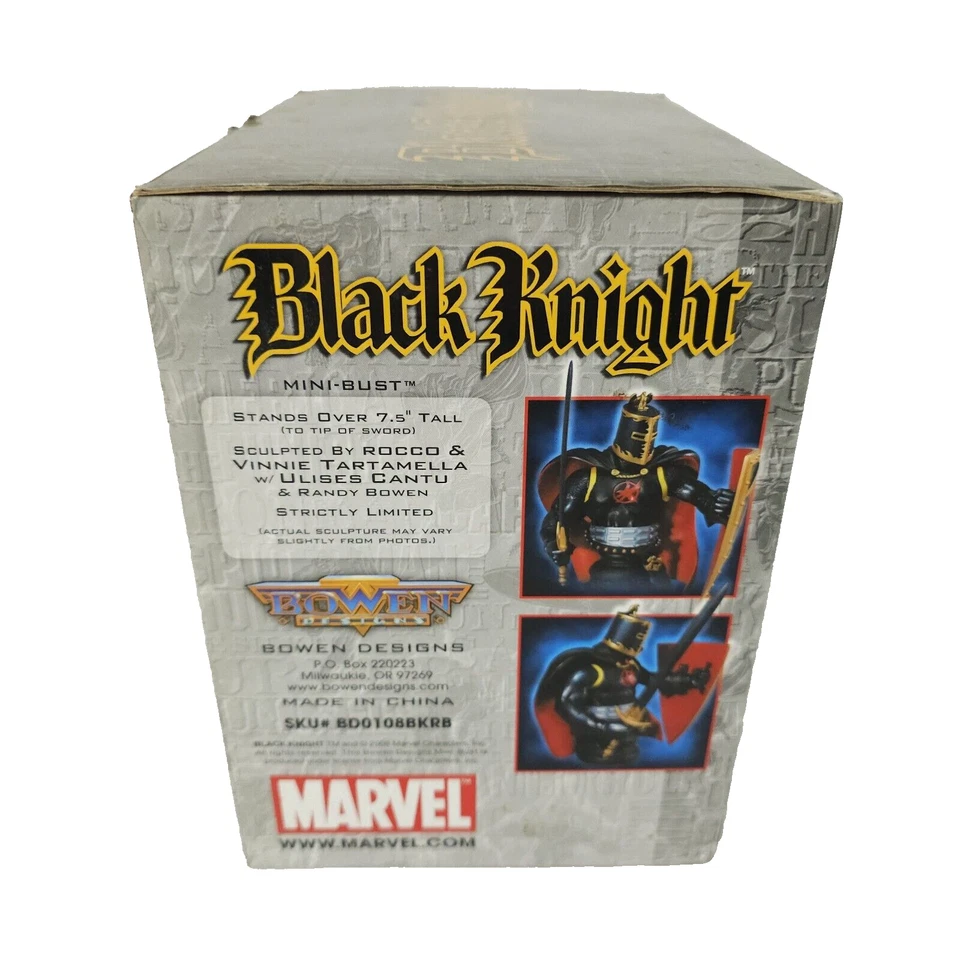 Cavaleiro Negro Versão Retrô Marvel Mini Busto Estátua Marvel Amostra Bowen Designs - Imagem 2 de 4