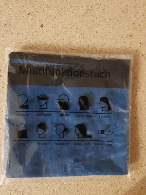 Sammler Herbertz Multifunktionstuch Blau Halstuch Stirntuch Sturmhaube Schal...