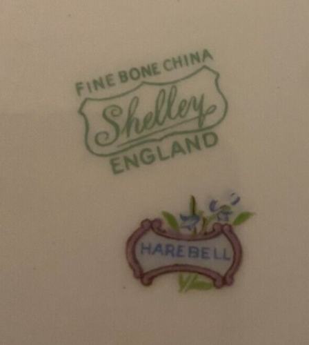 Shelley Harebell 6" Bread & Butter Plate (s) Oleander Shape Blue Flowers - Picture 2 of 2