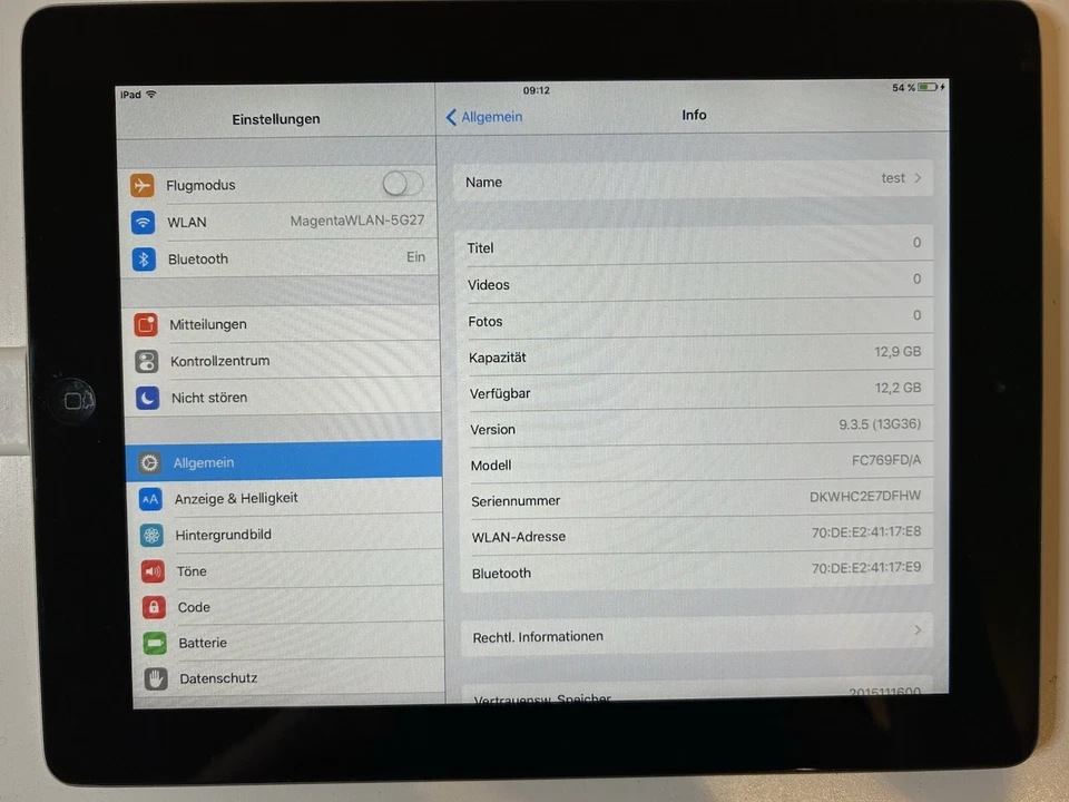 Apple iPad 2 16GB, WLAN, A1395, -Homebutton defekt- - Bild 4 von 4