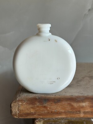 RARE OLD VINTAGE UNIQUE MILKY WHITE GLASS VICTORIAN PERFUME BOTTLE COLLECTIBLE