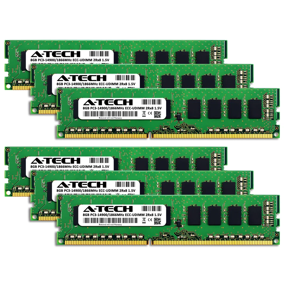 48GB 6x 8GB PC3-14900E ECC UDIMM ASUS RS700-E7/RS4-C RS700-E7/RS8 Memory RAM - Image 2 of 4