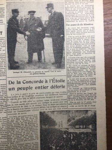 Général de Gaulle Churchill 11 Novembre 1944 Oradour Drancy Bayet Metz Libre WW2 - Photo 6/12