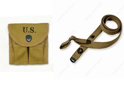 2Pcs WWII WW2 US Army Military M1 Carbine Pouch Ammo Pouch Canvas