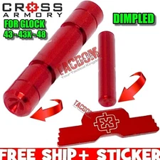 Cross Armory RED for GL0CK 43 43X 48 DIMPLE Pins & SLIDE LOCK "Take Down Lever