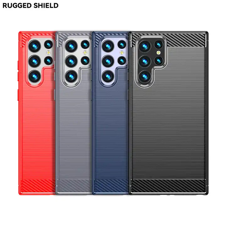 For Samsung Galaxy S22 S23 S24 Plus Ultra Carbon Fibre Shockproof