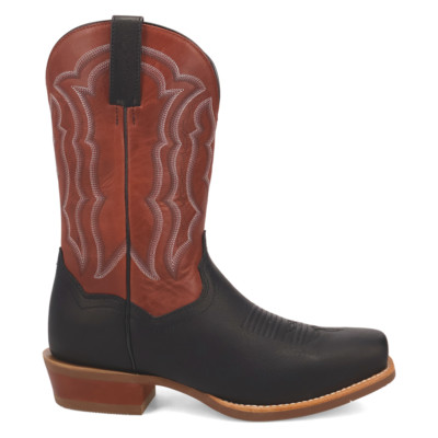 Dan Post Boots Creed Embroidered Square Toe Cowboy  Mens Black Casual Boots DP70