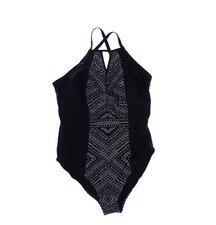NWT - SWIMSUITS FOR ALL Women's AZTEC Black ONE-PIECE SWIMSUIT - 22