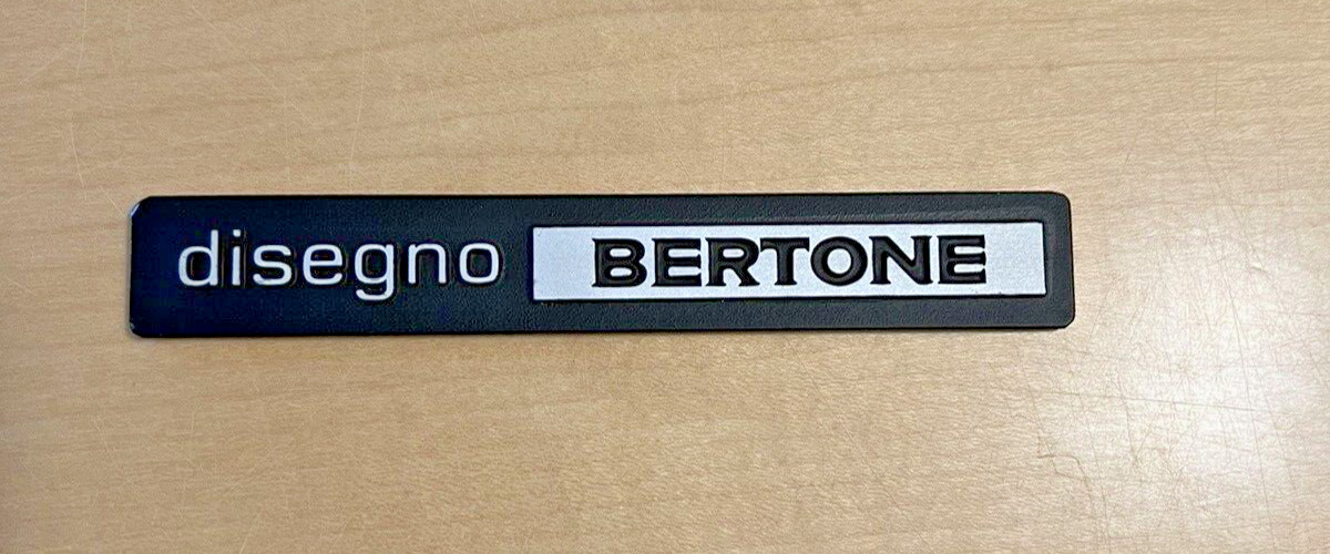 Ferrari DINO Lamborghini Countach BERTONE plates adhesive style - 2 Original NEW