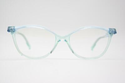 Brille RES/REI GIselle 692 Hellblau Transparent Oval Brillengestell Neu