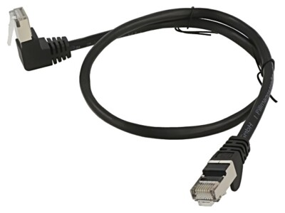 94186 Patch cord F/UTP 5e stranded CCA PVC black 0.5m 26AWG Goobay