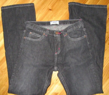Old Navy Girls 14R Black Wash Adj Waist Flare Jeans Great Preowned Condition