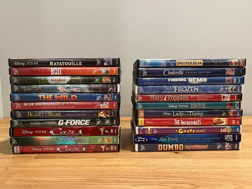 Lot of 22 Disney Family DVD's - Princess, Nemo, Goofy, Lady / Tramp, Tinker Bell