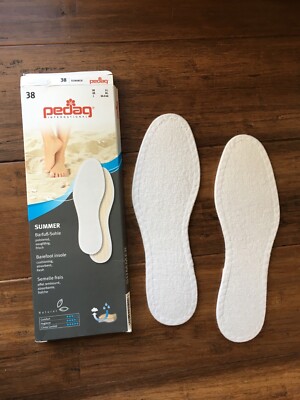 NEW Pedag Summer Full Length Barefoot Insoles US 8L UK 5L #38 Hand Washable 