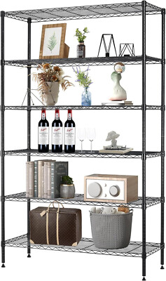 42''x16''x72'' 6 Shelf Wire Shelving Unit Heavy Duty Metal Storage Shelves Wire