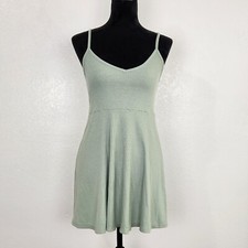 Forever 21 Lime Green Cotton Tank Top Short Length Sun Dress Size S