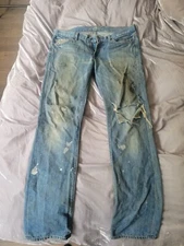 7 For All Mankind Jeans Sz 31 Style Slimmy distressed denim 