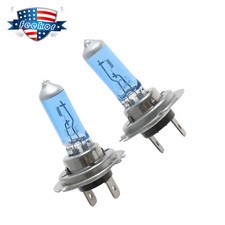 2 Pcs Halogen Headlight Bulbs H7 55w 6000k Fits For Most Vehicle Models