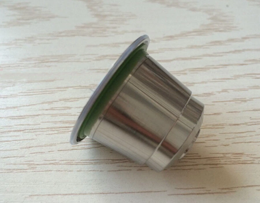 Cápsula de metal de acero inoxidable recargable reutilizable de 2 generaciones para máquina Nespresso Foto 4 de 4