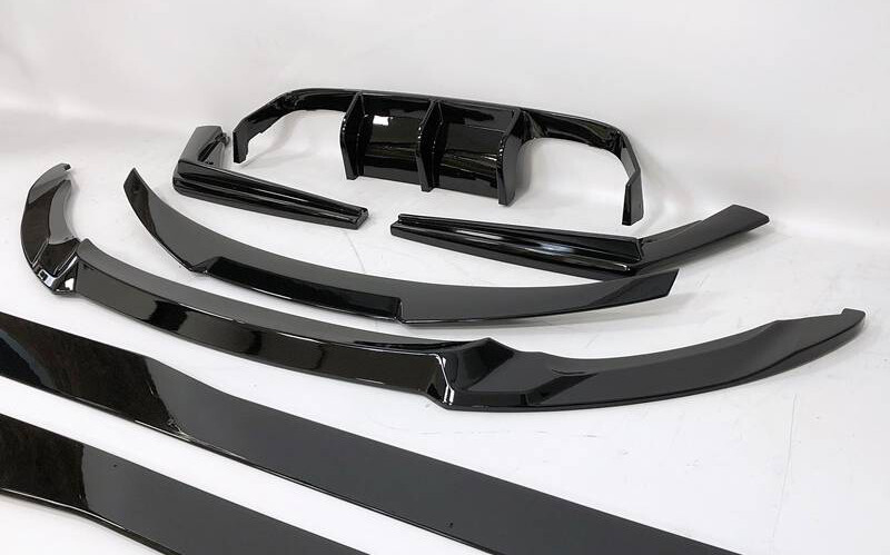 Bmw 4er Bodykit Upgrade Bodykit SCHWARZ Für BMW M4 F82 F83 Spoilerlippe Diffusor Schweller Performance Bmw F82 Bodykit Carbon