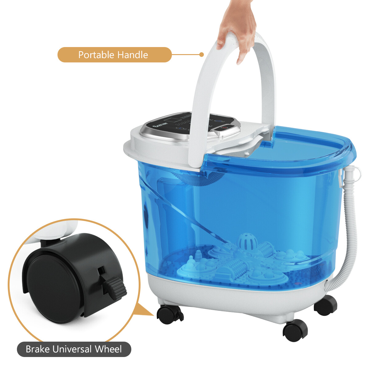 Portable Foot Spa Bath Motorized Massager Electric Feet Salon Tub w/Shower  Timer | eBay
