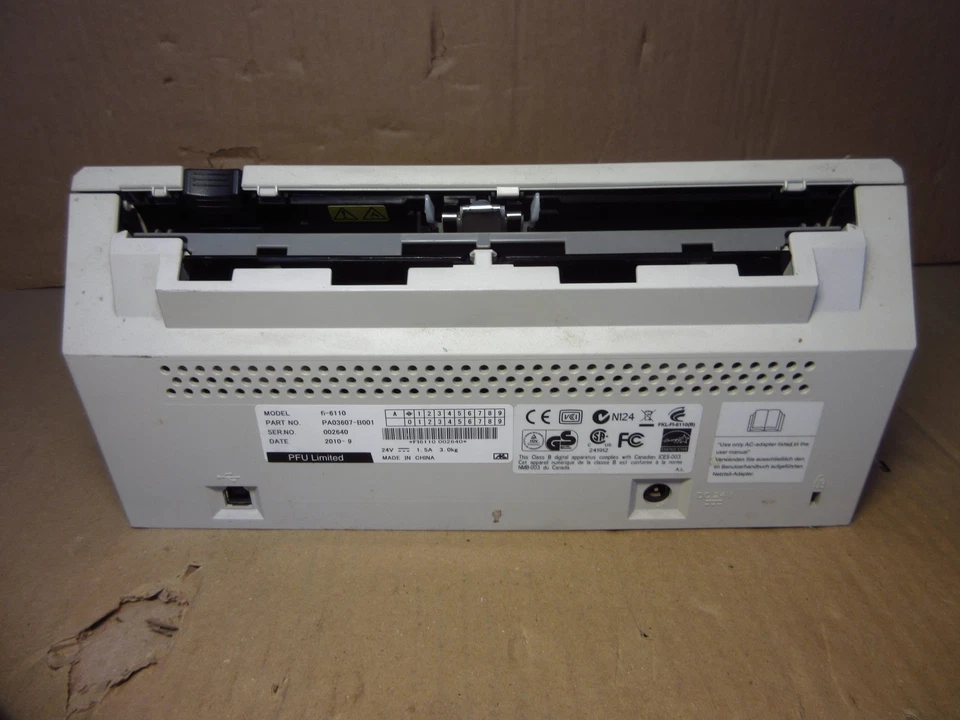 Fujitsu fi-6110 A4 Duplex 600dpi Color Document Scanner 44732 SCANS / NO TRAYS - Bild 3 von 4