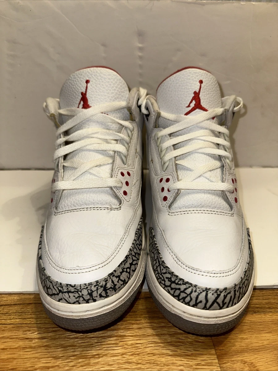 Rare Vintage 2003 - Air Jordan 3 Retro - White/Cement/Fire Red - Men’s 8 in box NEW Jordan 3 Retro White Cement Size 8.5 2003 | eBay main image 4