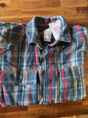 XXL Topo Designs Mountain Shirt Jacket Men s Pond Blue Multi Plaid