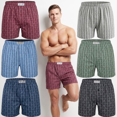 3/6/9/12/15 Herren Baumwoll Boxershorts im Farbmix 100% Komfort S-6XL 5-13 4800