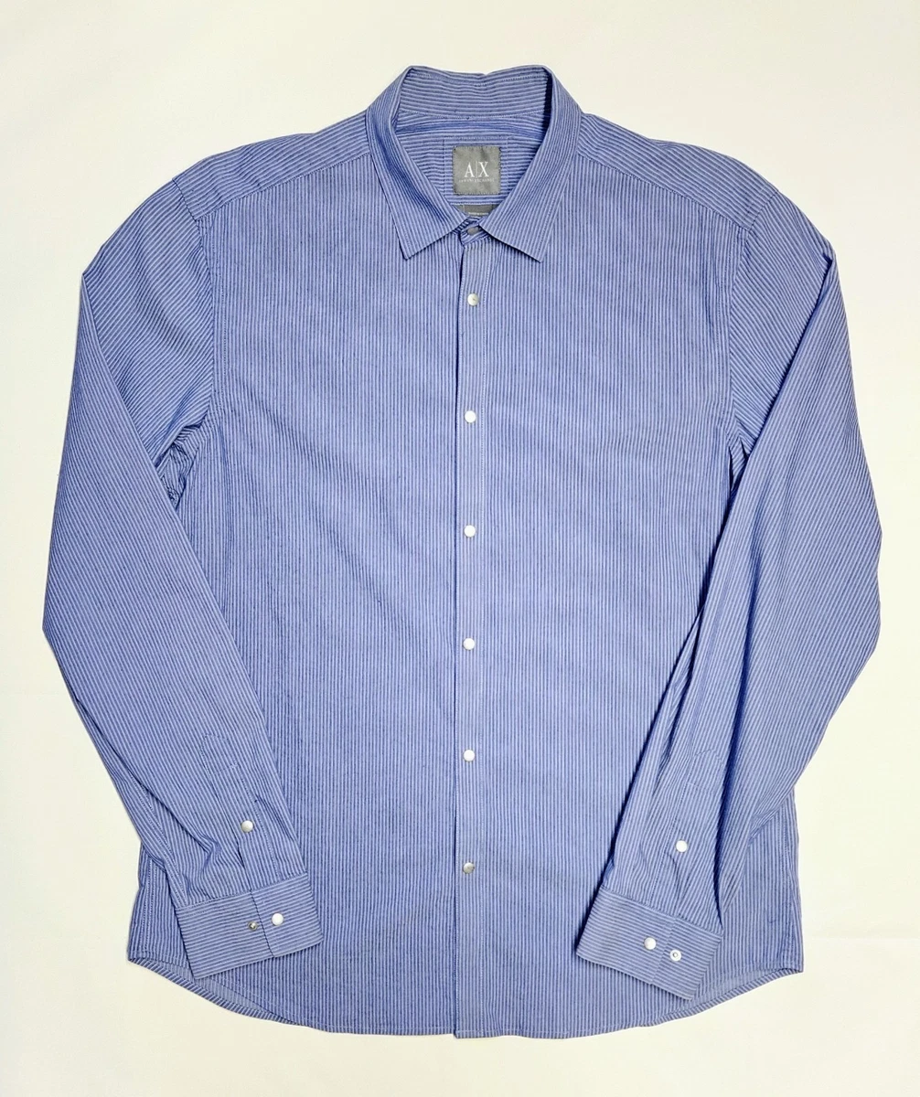 Armani Exchange Striped Casual Button-Down Shirts for Men for sale