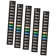 5Pcs Aquarium Thermometer Strips Temperature Decals Sticky Professional Easy to